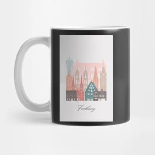 Freiburg, Germany, map skyline - 01 style Mug